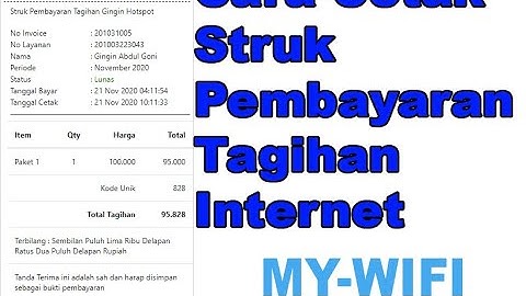 Cara cetak struk aplikasi tagihan internet My Wifi V1.4 by 1112 Project