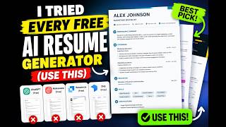 I Tried Every FREE AI Resume Generator Use This!