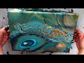 (740) The EYE OF HORUS ~ Flip and drag acrylic pour ~ Acrylic Fluid painting ~ Flow Art