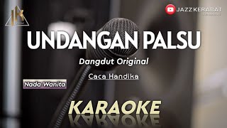 KARAOKE UNDANGAN PALSU_CACA HANDIKA_NADA WANITA | COVER KORGPA50 | NADA Dm