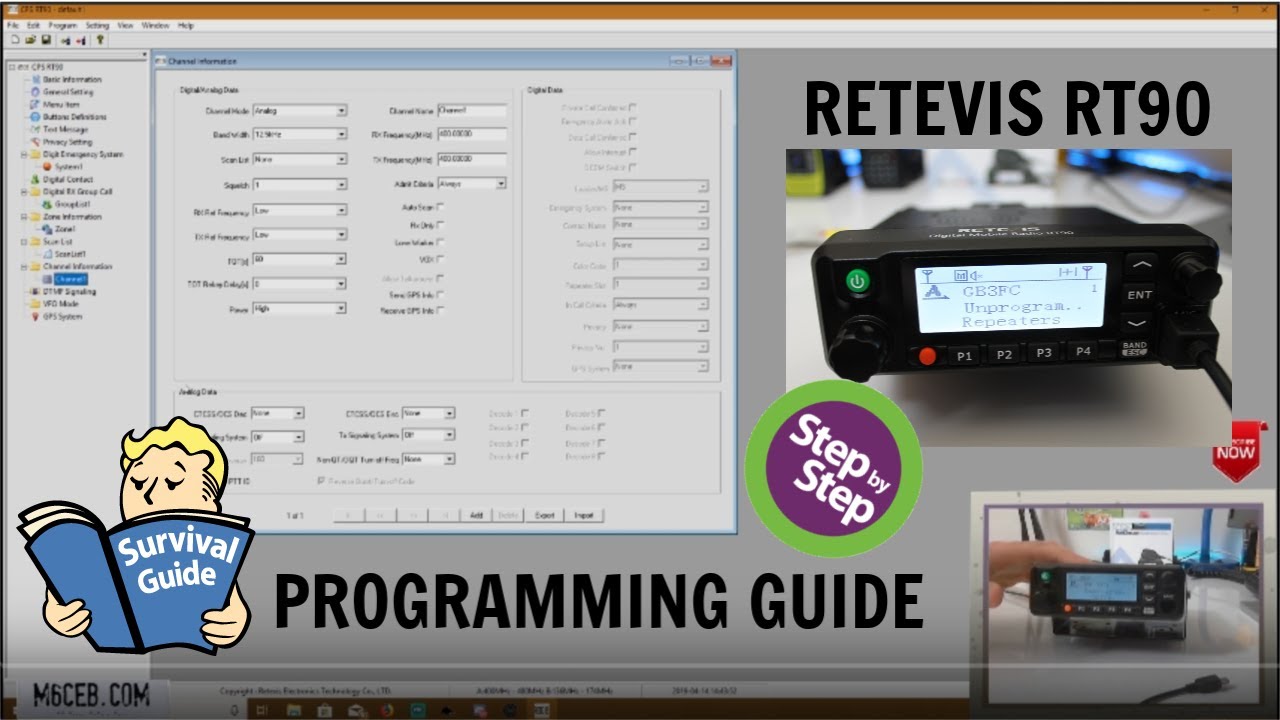 Retevis RT90 DMR radio complete Programming Guide, everything you need