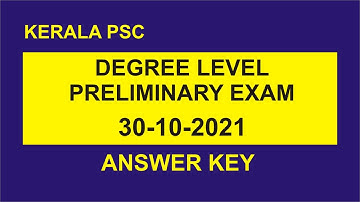 PSC Degree Level Preliminary Exam Answer Key | 30-10-2021|Degree Level Preliminary Exam Question