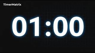 1 Minute Timer with Soft Ambient Sound | Clean & Simple Countdown (01:00) screenshot 3