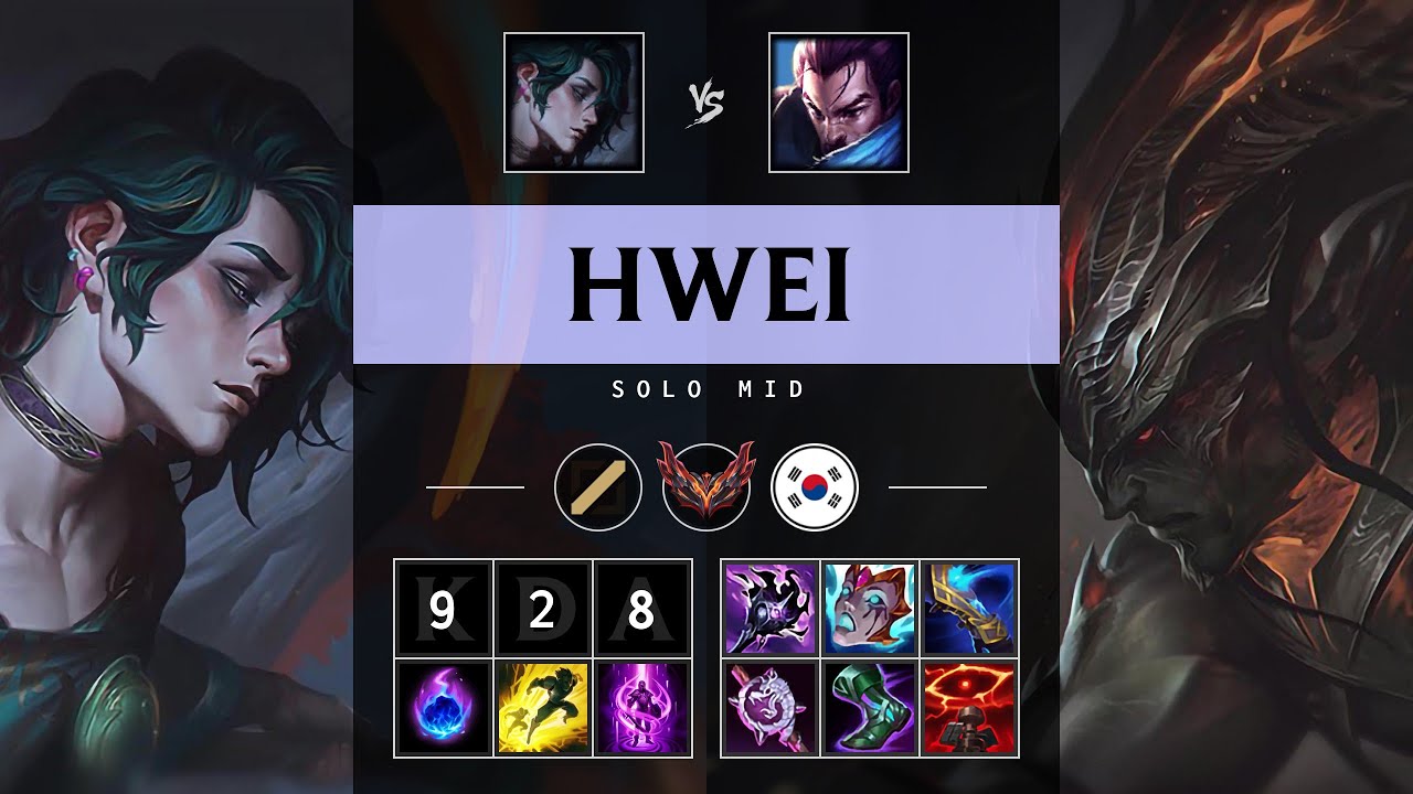 Hwei Mid vs Yasuo: Dominating - KR Grandmaster Patch 14.22