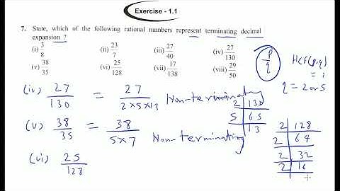 State, which of the following rational numbers represent terminating decimal expansion ?(i) 3/8(ii)