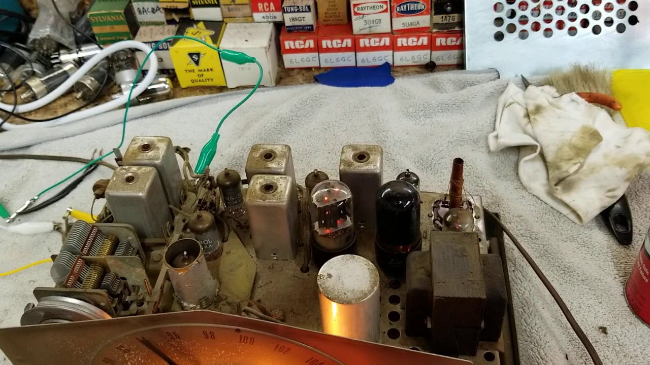 1952 8H20Z chassis Zenith am/fm radio repair pt1o3 YouTube