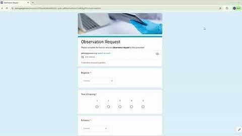 Observation request (for trainees)