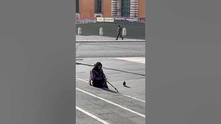 The pauper and the pigeon.#friendsh...  #birds#rome