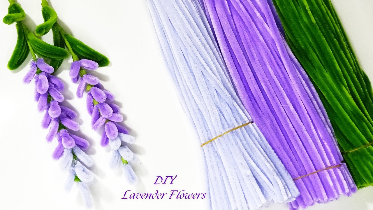 Easy DIY Lavender | How to Make Lavender Flower with Pipe Cleaners
