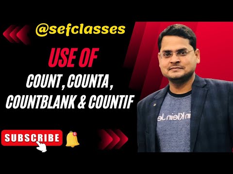 Use of COUNT, COUNTA, COUNTBLANK & COUNTIF formulas in Excel. Understand all formulas in just one...