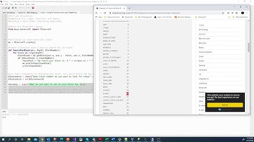 Minecraft Python Intermediate I Building a Gold Search Algorithm