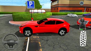 Red Ferrari Car Driving On A Mall Parking #15 - Cars Drive Simulator Gameplay