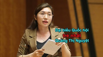 Đại biểu Quốc hội trẻ nhất Quàng Thị Nguyệt phát biểu thảo luận