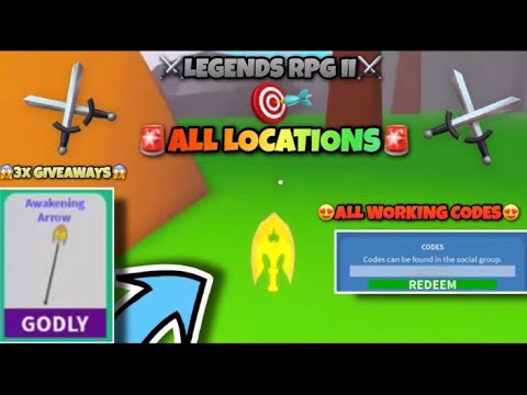 2020 All Working Codes Legend Rpg Ii All Arrow Locations 3x Requiem Giveaway Afk Areas Youtube - codes legend rpg roblox