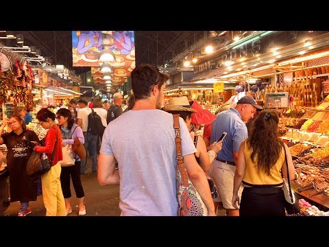 BARCELONA WALK | La Boqueria Famous Indoor Food Market | Spain