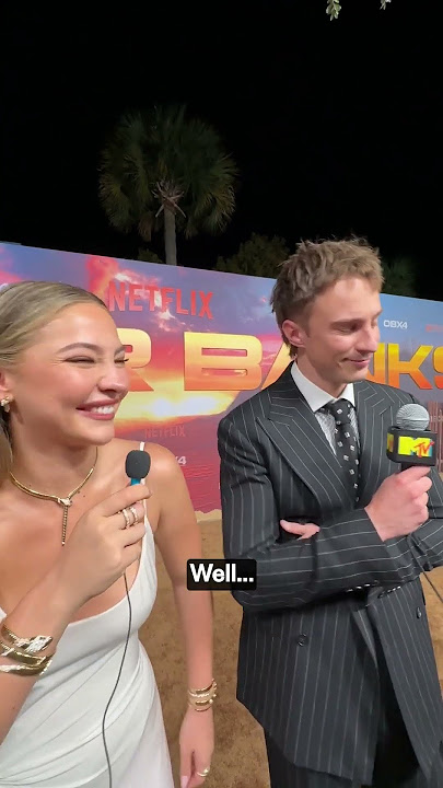 Madelyn Cline and Drew Starkey Compare Mic Sizes at 'Outer Banks' Premiere