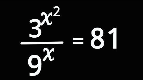 3^x^2/9^x=81 Find x || Nice Exponential Question