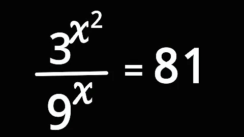 3^x^2/9^x=81 Find x || Nice Exponential Question