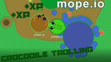 Mope.io, Crocodile Trolling.Escaping death.