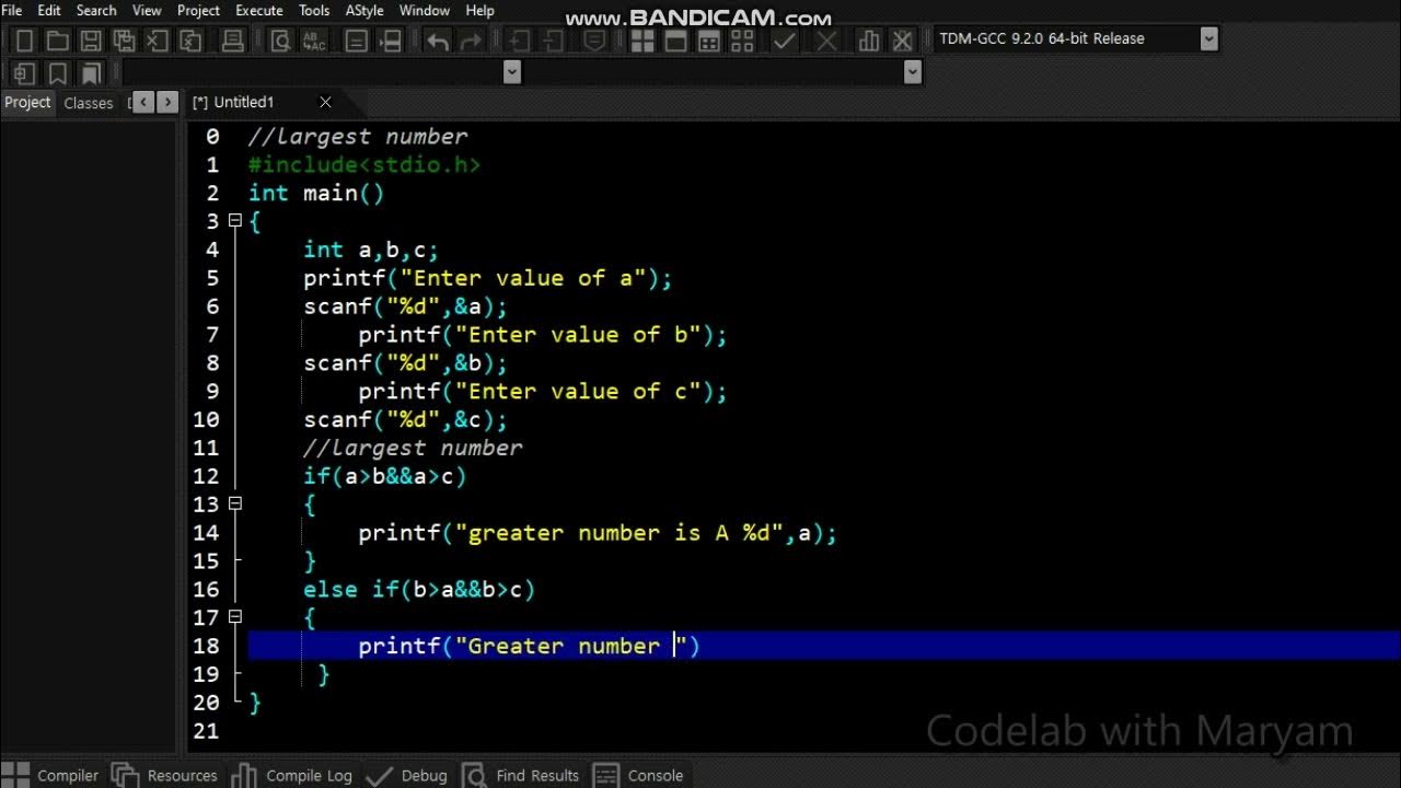 C program to find largest number|| easiest method - YouTube