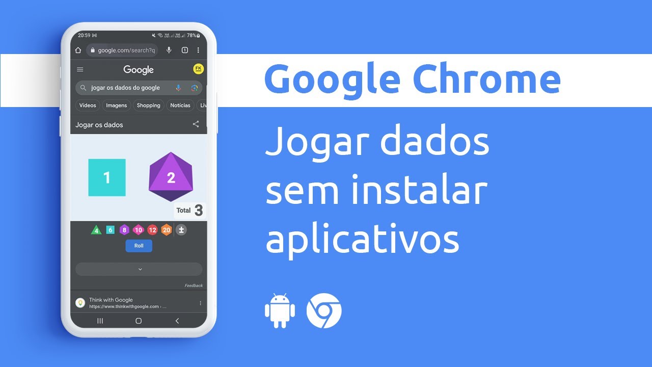 Google Chrome - Jogar dados 