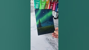 Easy way to paint the northern lights / acrylic painting ideas for beginners