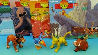 1994 THE LION KING set of 4 McDONALD&#39;S HAPPY MEAL MOVIE COLLECTIBLES VIDEO REVIEW (Import)