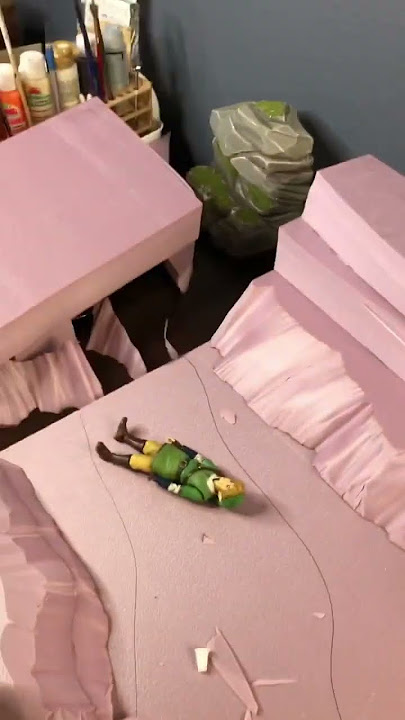 DIY big mountain diorama with river part 2