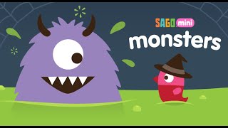 Sago Mini Monsters Halloween Parts 1-3 - iPad app demo for kids - Ellie/Philip