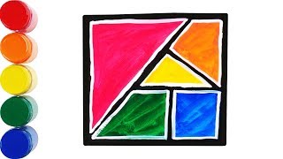 Square Coloring | Shape Coloring | Learn Coloring | Coloring page | Mini Art Kids