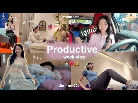 Productive days in my life Vlog🧃🎧| Content Creator👩🏻‍💻 | Somaneth Seung