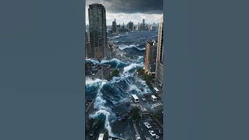 🌊 City Completely Flooded After Tsunami | Apocalypse in 4K #aishort #waves