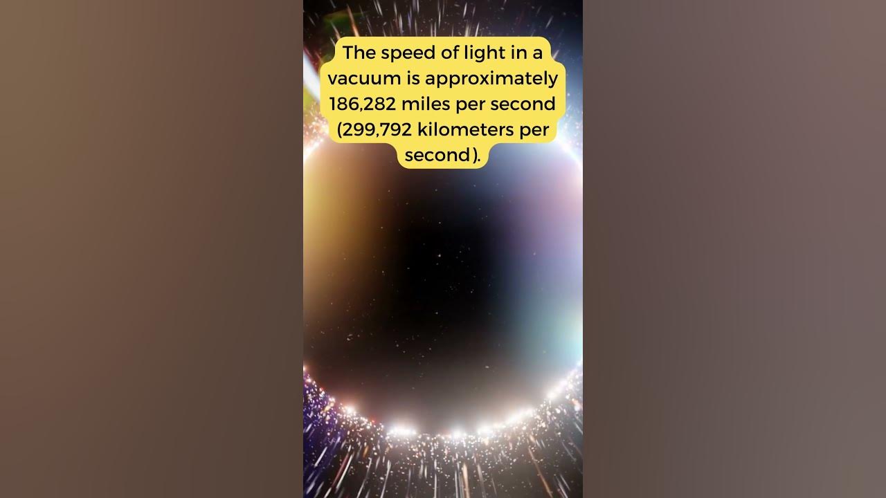 Unleashing the Cosmic Velocity Exploring the Speed of Light in a Vacuum! YouTube