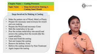 Steps involved in making a Casting sand mould - Metal Casting - Production Process 1