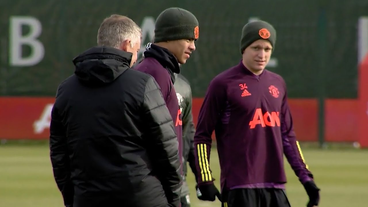 Man Utd Players Train Ahead Of Real Sociedad Europa League Clash