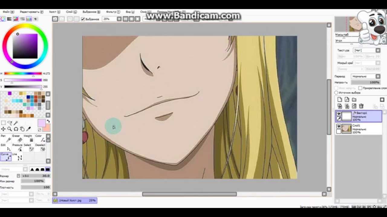 Как я рисую в Easy Paint Tool Sai (ЧАСТЬ 1)^^