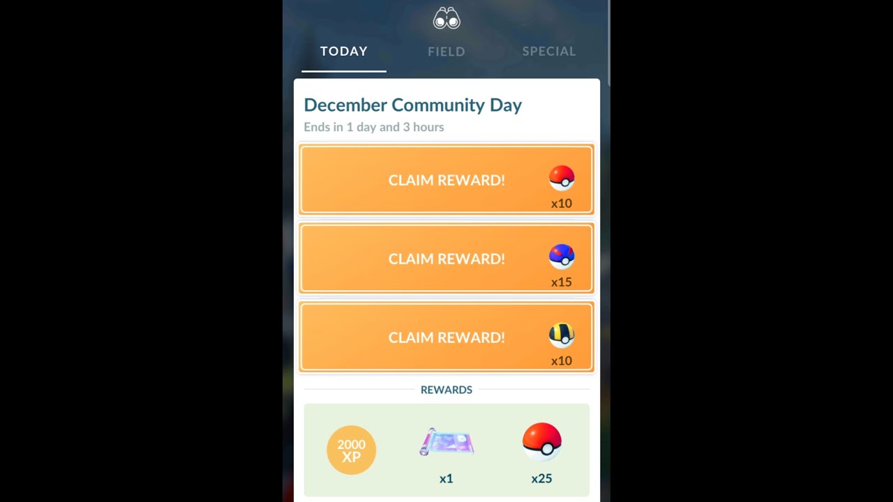 December Community Day ( Today Reward )