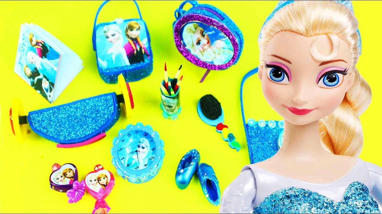 15 Accessorios en Miniatura PARA ELSA DE FROZEN - manualidades para muñecas - manualidadesconninos - YouTube