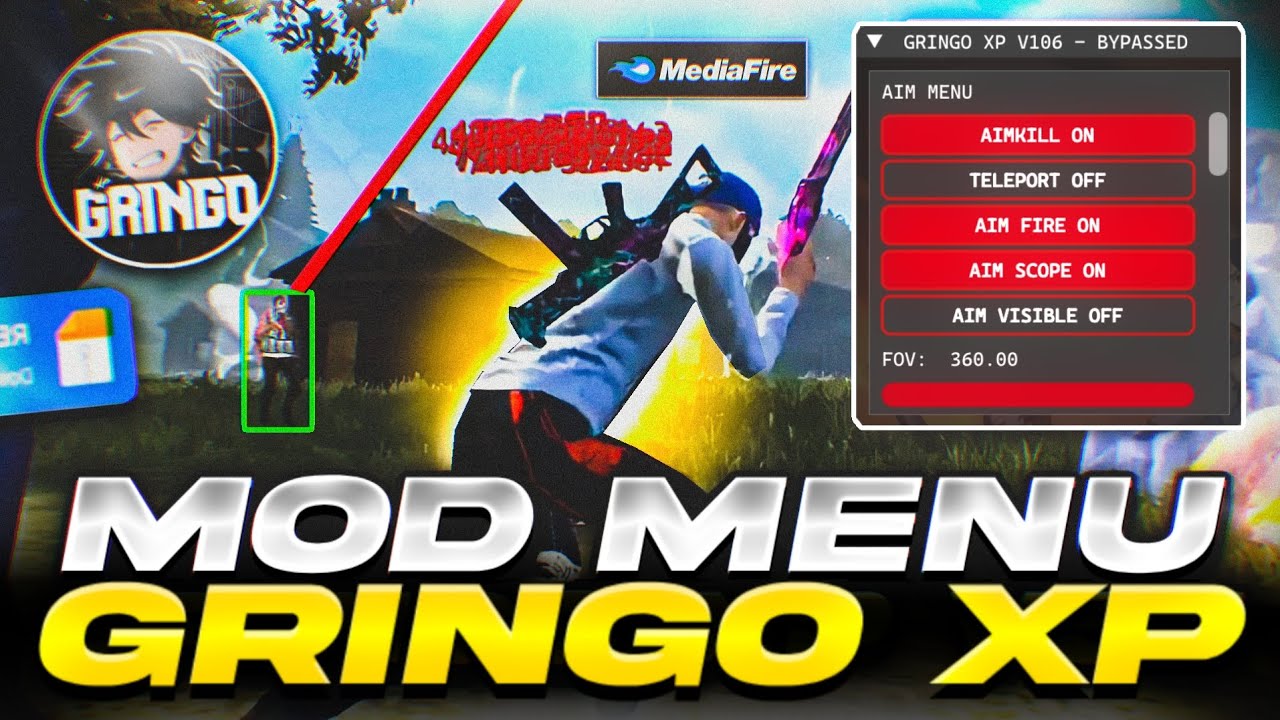 🎯HACK MOD MENU GRINGO XP V159 ACTUALIZADO LINK DIRECTO MEDIAFIRE✅HACKS PARA FREE FIRE🔥MOD MENU 2026