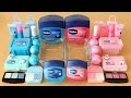 Mixing”Pink Vaseline vs Blue Vaseline” Eyeshadow and Makeup Into Slime!Satisfying Slime Video!★ASMR★