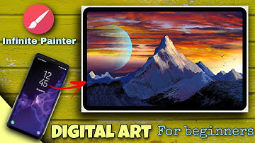 Infinite Painter Tutorial : | Realistic Mountain | Digital Art for beginners | on Android phone