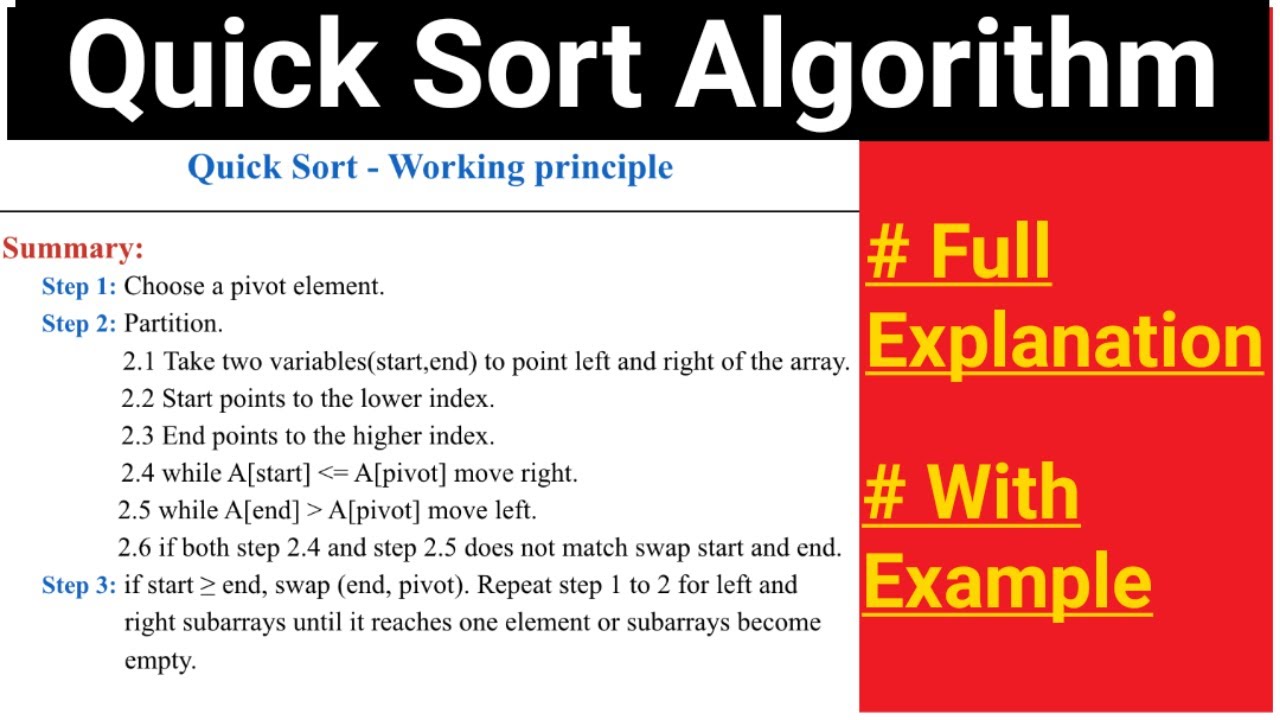 write an essay on quick sort