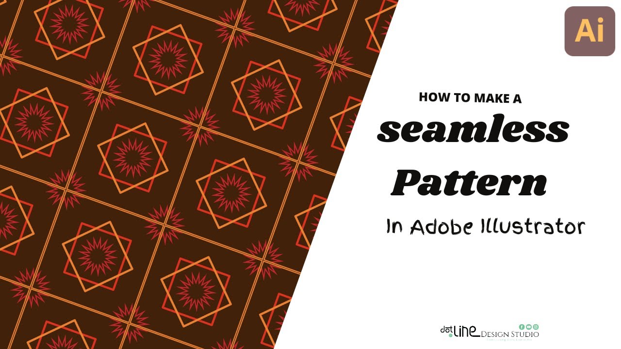 How to make Fabric pattern design in adobe illustrator| geometric ...