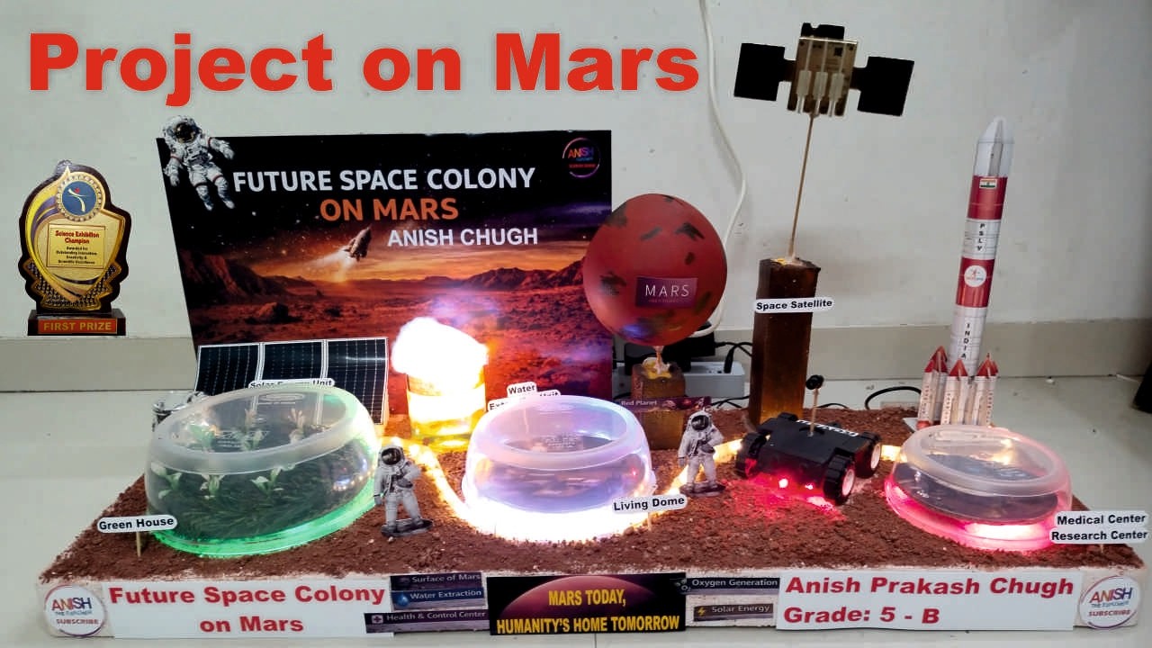Space Colony On Mars Project with LED Lights I Science Exhibition I ...