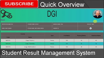Quick Overview - Student Result Management System in jsp (Eclipse IDE,Tomcat Sever, MySQL Database)
