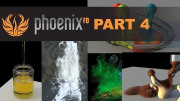 Phoenix FD. How to simulate coffee, honey, chocolate, blood, paint, ink and waterfall?