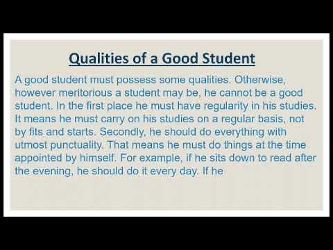 qualities of a good student essay in english