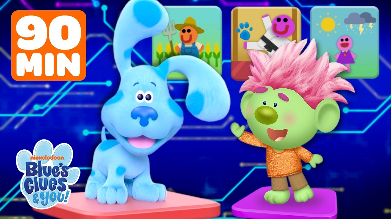 90 Minutes of Skidoo Adventures! 🐾✨ w/ Blue & Josh! | Blue's Clues & You!