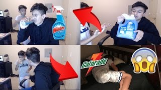 Windex Prank On Little Brother! (He Cries) (Gone Extremely Wrong)