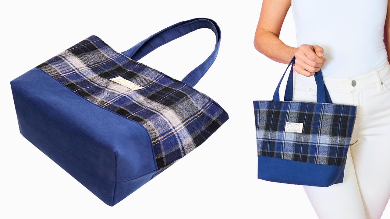 How to Sew 20 minutes Handbag from Old Shirt Miarti🪡🧵✂️ 👜✌️